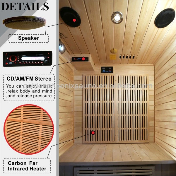 2022 Fashionable Wooden Portable Far Infrared Sauna Cabin/Family Sauna Cabin